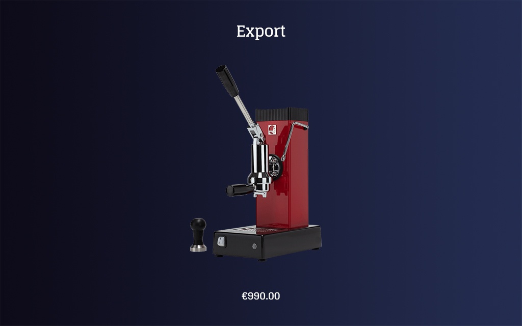Red lever coffee machine