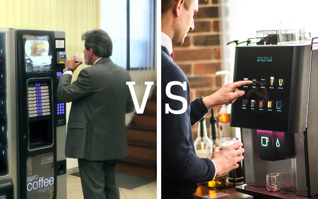 distributore automatico caffè vs macchina da caffè professionale