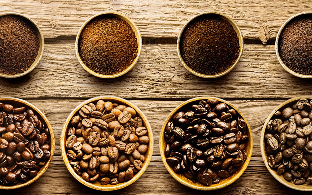 variety of coffee beans